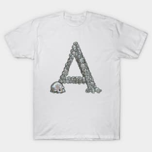 Skull Alphabet A T-Shirt